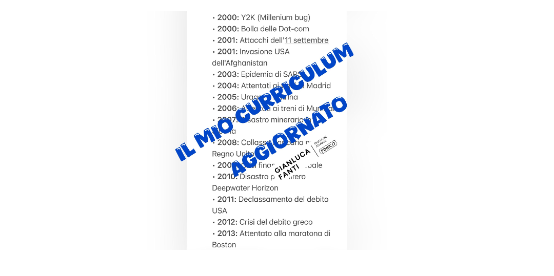 Rappresentazione visiva dell'articolo: Il mio curriculum aggiornato!